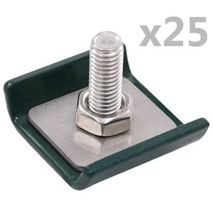 vidaXL Конектори за мрежа, 25 комплекта, зелени