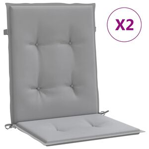 vidaXL Възглавници за градински столове 2 бр. Сиво 100 x 50 x 3 cm