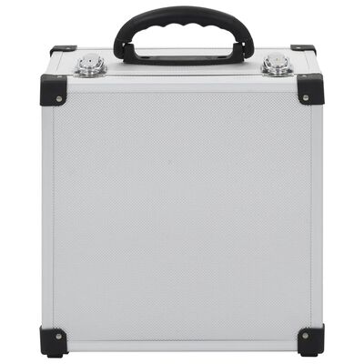vidaXL CD куфар за 40 диска, алуминий, ABS, сребрист