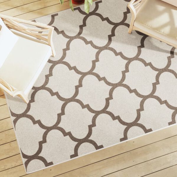 vidaXL Килим за открито и закрито къс косъм шарен 160x230 см