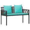 vidaXL Външни пейки 2 -Seater 116 x 56 x 75 см полиратан