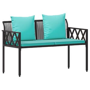 vidaXL Външни пейки 2 -Seater 116 x 56 x 75 см полиратан