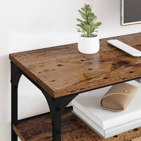 vidaXL ТВ шкаф Старо дърво 160 x 30 x 50 см