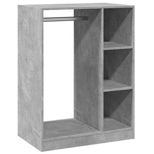 vidaXL Гардероб, бетонно сив, 77x48x102 см, инженерно дърво