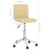 vidaXL Въртящи се трапезни столове, 2 бр, кремави, изкуствена кожа