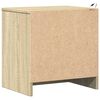 vidaXL Нощни шкафчета с LED, 2 бр, сонома дъб, инженерно дърво