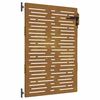 vidaXL Градинска порта 85x125 см, кортенова стомана, квадратен дизайн