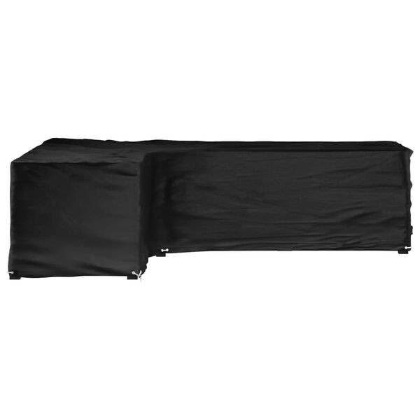 vidaXL Покривало за ъглови градински мебели 16 капси 210x260x80 см