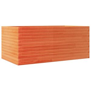 vidaXL Градинска кашпа, восъчнокафяв, 110x60x45,5 борово дърво масив