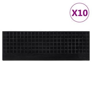 vidaXL Постелки за стъпала 10 бр 25x75 см гума
