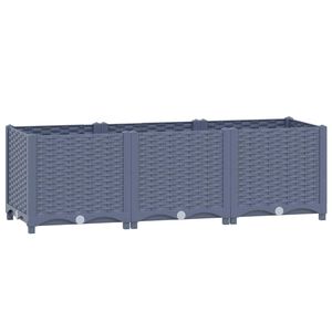 vidaXL Повдигната леха, 120x40x38 см, полипропилен
