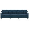 vidaXL 3-местен диван, син, 210 см, кадифе