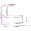 vidaXL Комплект ТВ шкаф 5 pcs Старо дърво Инженерно дърво