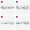 vidaXL Комплект дивани за открито 10 pcs Натурален и Антрацит