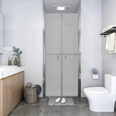 vidaXL Врата за душ, матирано ESG стъкло, 81x190 см