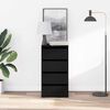 vidaXL Чекмеджетен шкаф Черно 40 x 41 x 76 см Инженерно дърво