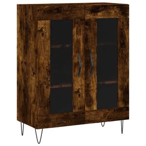 vidaXL Сайдборд, опушен дъб, 69,5x34x90 см, инженерно дърво