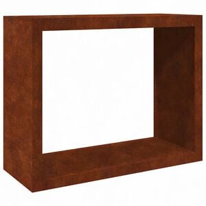 vidaXL Стойка за дърва за огрев 100x40x80 cm Патинираща стомана