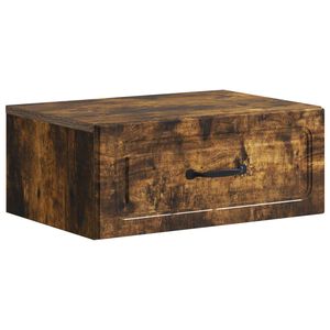 vidaXL Спален шкаф с монтаж на стена Опушен дъб 49 x 34,5 x 20 см