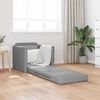vidaXL Разтегателен диван легло Светлосиво 74 x 77 x 81 см текстил