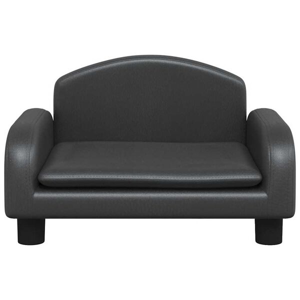 vidaXL Кучешко легло, черно, 50x40x30 см, изкуствена кожа