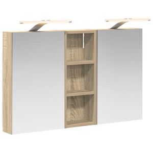 vidaXL Комплект шкафове за баня с рафт с врата 3 pcs 80 x 10,5 x 50 см