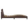 vidaXL Рамка за легло Viana без матрак, кафява, 80x200 см, изкуствена кожа