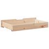 vidaXL Чекмеджета за под легло с колелца 2 бр 95x55x17 см бор масив