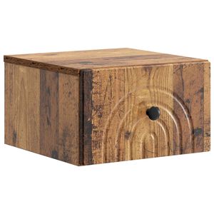 vidaXL Спален шкаф с монтаж на стена Старо дърво 33 x 34,5 x 20 см