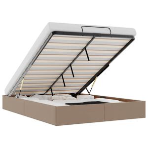 vidaXL Османска рамка за легло без матрак, 140x190 см, изкуствена кожа