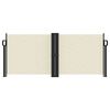 vidaXL Прибираща се странична тента, кремава, 100x1000 см