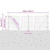 vidaXL Ограда с пост Сребрист 0,4 x 25 м Стомана