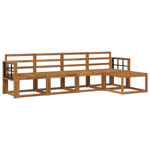 vidaXL Комплект дивани за открито 5 pcs Естествен