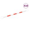 vidaXL Разтегателни трафик колчета, 10 бр, ABS, 116-197 см