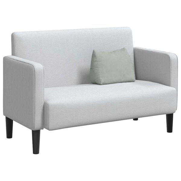 vidaXL Възглавница за гръб Светлосиво 45 x 20 x 35 см Кордюрова тъкан