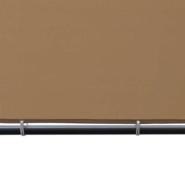 vidaXL Беседка с наклонен покрив, 400x400x270 см, бежова, 180 г/м&sup2;