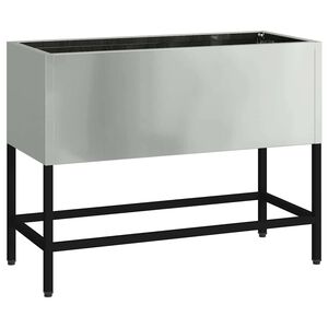 vidaXL Повдигната градинска саксия Сребрист 60 x 26 x 45 см