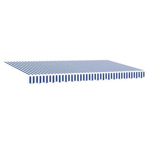 vidaXL Сгъваем навес На райета Синьо 350 x 200 cm текстил