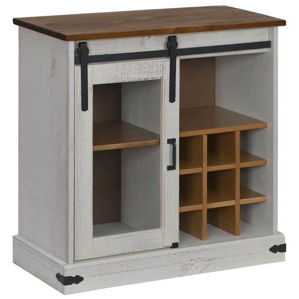 vidaXL Шкаф HALDEN с плъзгаща се врата бял 80x40x80 cm