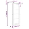 vidaXL Преплъзваща се врата ORKDAL Естествено и черно 83 x 232 см
