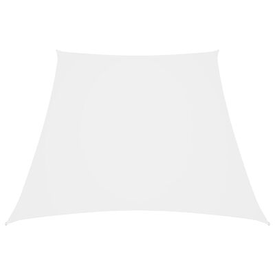 vidaXL Платно-сенник, Оксфорд текстил, трапец, 3/4x3 м, бял
