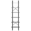 vidaXL Етажерка, бетонно сиво, 60x30x210 см, инженерно дърво