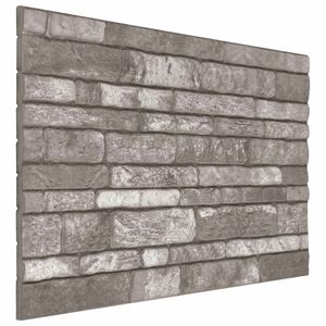 vidaXL Стенни панели 10 бр. 100 x 50 cm Тъмносиво EPS пяна