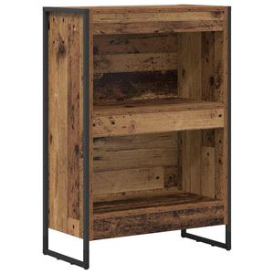 vidaXL Шкаф за книги 60 x 30 x 86,5 см Инженерна дървесина Старо дърво