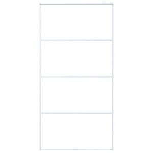 vidaXL Плъзгаща се врата, ESG стъкло и алуминий, 102,5x205 см, бяла