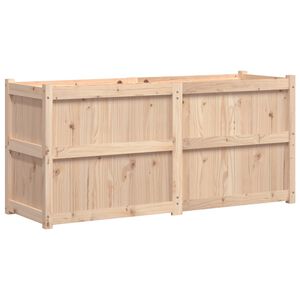 vidaXL Градински сандък, 150x50x70 см, борово дърво масив