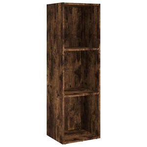 vidaXL Шкаф за книги/ТВ шкаф опушен дъб 36x30x114 см инженерно дърво