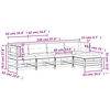 vidaXL Градински комплект с възглавници, 5 части, дугласко дърво масив