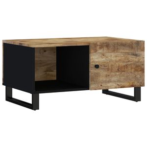 vidaXL Маса за кафе, 80x50x40 см, манго масив и инженерно дърво