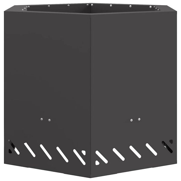 vidaXL Бездимна камина Черно 58 x 58 x 51 см Стомана